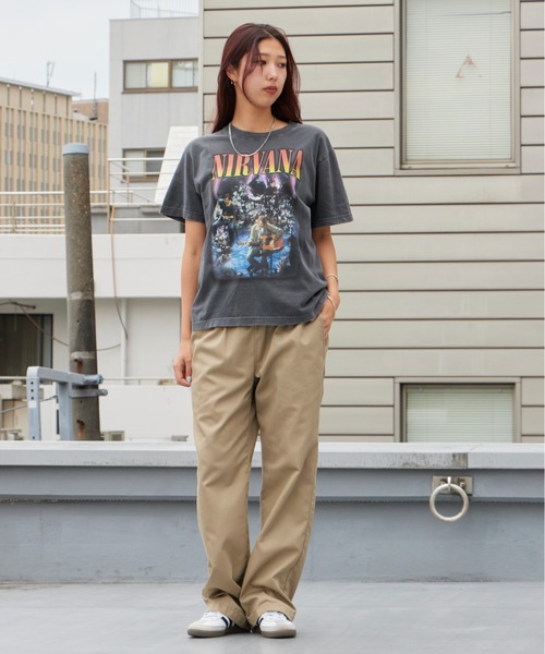 GOOD ROCK SPEED(グッドロックスピード)の「GOOD ROCK SPEED/グッドロックスピード NIRVANA/ニルヴァーナ ヴィンテージライク クルーネック半袖Tシャツ メンズ ストリート 秋 秋服 2026年秋冬(Tシャツ/カットソー・メンズ・チャコールグレー・S/M/L/XL)」の19枚目の写真