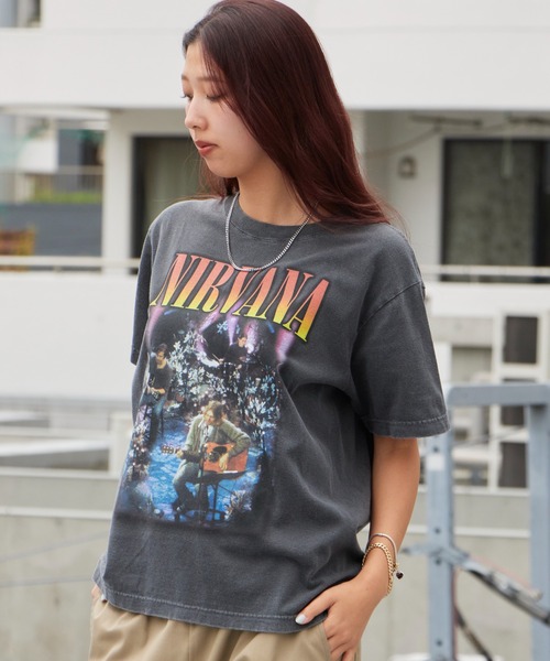 GOOD ROCK SPEED(グッドロックスピード)の「GOOD ROCK SPEED/グッドロックスピード NIRVANA/ニルヴァーナ ヴィンテージライク クルーネック半袖Tシャツ メンズ ストリート 秋 秋服 2026年秋冬(Tシャツ/カットソー・メンズ・チャコールグレー・S/M/L/XL)」の18枚目の写真