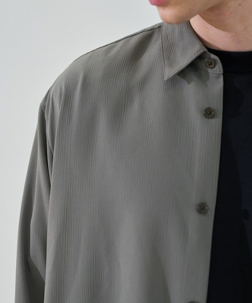 CITY TOKYO(シティトウキョウ)の「【CITY TOKYO】Air pleats リラックスシャツ(シャツ/ブラウス・メンズ・カーキ・1/2)」の5枚目の写真