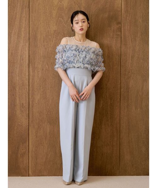LAGUNAMOON（ラグナムーン）の「LADYチュールオフショルパンツドレス 【オケージョン】（パンツドレス・レディース・ライトブルー/チャコールグレー/その他1・MEDIUM/SMALL）」の7枚目の写真
