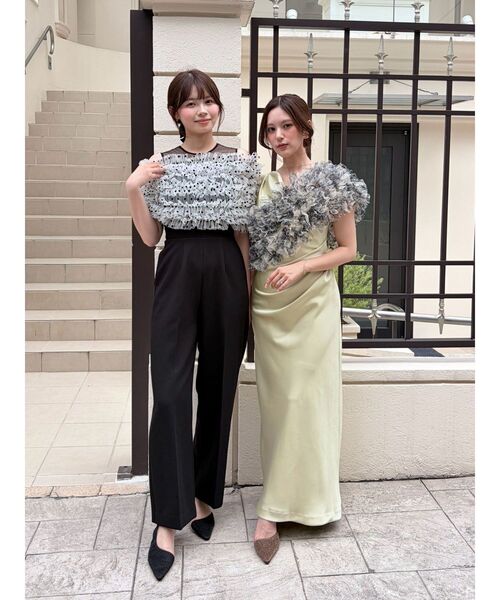 LAGUNAMOON（ラグナムーン）の「LADYチュールオフショルパンツドレス 【オケージョン】（パンツドレス・レディース・ライトブルー/チャコールグレー/その他1・MEDIUM/SMALL）」の13枚目の写真