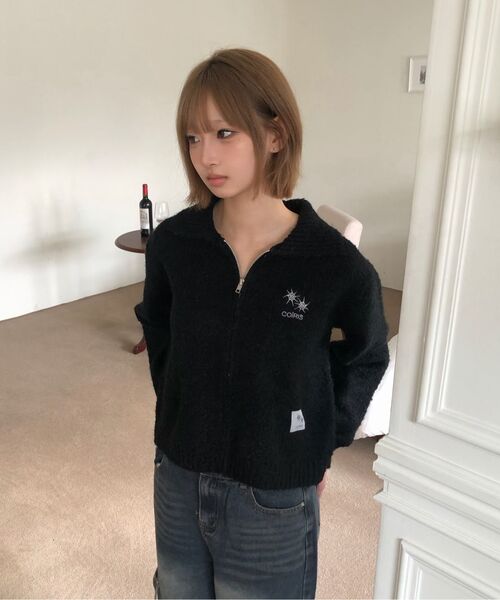 COIRIS（コイリス）の「ダイナカラーネックニットジップアップ (3カラー)（ニット/セーター・レディース・グレー系/ブラック/オートミール・FREE）」の18枚目の写真