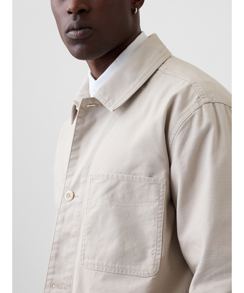GAP(ギャップ)の「リラックスフィット ツイル チョアジャケット(その他アウター・メンズ・その他・L/XL/XS/M/S)」の4枚目の写真