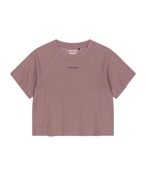 OFFGRID(オフグリッド)の「W ブリジェックス エアロクール クロップ 半袖Tシャツ - ダスティピンク(Tシャツ/カットソー・レディース・その他・LARGE/MEDIUM/SMALL)」の1枚目の写真