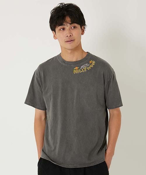HOLLYWOOD RANCH MARKET(ハリウッドランチマーケット)の「WWスラブテンジク ハンドエンブロイダリー ショートスリーブTシャツ(Tシャツ/カットソー・メンズ・チャコール/ホワイト・M/S/XL/L)」の5枚目の写真