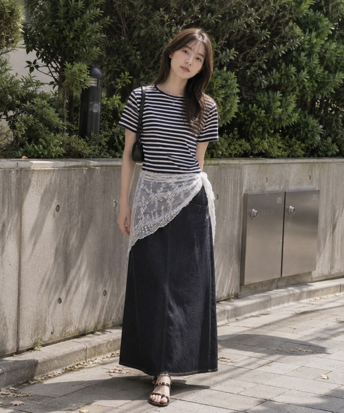 KONVINI(コンビニ)の「【KONVINI select】レースラップスカート レディース レイヤードスカート 重ね着 シアーレース バレエコア 韓国ファッション(スカート・レディース・ホワイト/ブラック/グレー・FREE)」の10枚目の写真