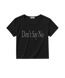 ドンセイノ Uネック 半袖Tシャツ ブラック