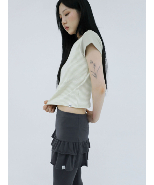 UGLY SHADOW(アグリーシャドウ)の「ベーシックエッセンシャルリップボートトップ(ストライプグリーン)(Tシャツ/カットソー・レディース・その他・1/2)」の8枚目の写真