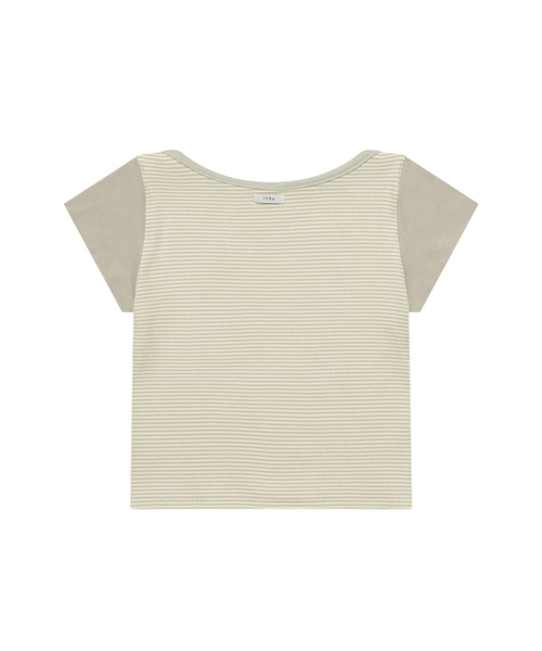UGLY SHADOW(アグリーシャドウ)の「ベーシックエッセンシャルリップボートトップ(ストライプグリーン)(Tシャツ/カットソー・レディース・その他・1/2)」の5枚目の写真