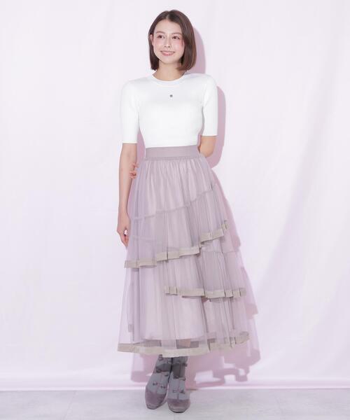 JILL by JILL STUART(ジルバイジルスチュアート)の「コンパクトリブニット(ニット/セーター・レディース・レッド/ブラック/ホワイト・FREE)」の18枚目の写真