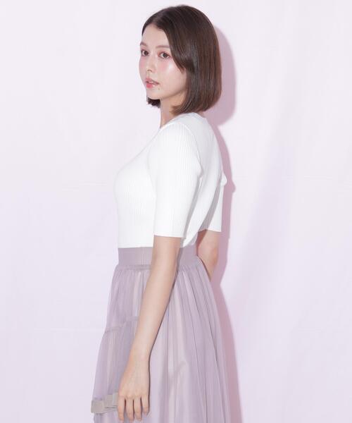 JILL by JILL STUART(ジルバイジルスチュアート)の「コンパクトリブニット(ニット/セーター・レディース・レッド/ブラック/ホワイト・FREE)」の22枚目の写真
