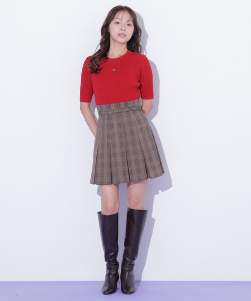 JILL by JILL STUART(ジルバイジルスチュアート)の「コンパクトリブニット(ニット/セーター・レディース・レッド/ブラック/ホワイト・FREE)」の15枚目の写真