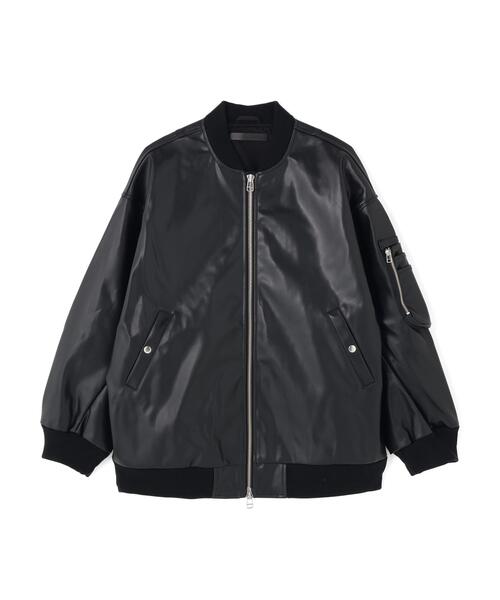 DANKE SCHON(ダンケシェーン)の「DankeSchon/ダンケシェーン/FAUXLEATHER OVERSIZED MA-1(MA-1・メンズ・モスグリーン/ブラック・L/M)」の14枚目の写真
