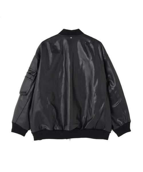 DANKE SCHON(ダンケシェーン)の「DankeSchon/ダンケシェーン/FAUXLEATHER OVERSIZED MA-1(MA-1・メンズ・モスグリーン/ブラック・L/M)」の15枚目の写真