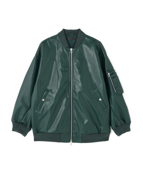 DANKE SCHON(ダンケシェーン)の「DankeSchon/ダンケシェーン/FAUXLEATHER OVERSIZED MA-1(MA-1・メンズ・モスグリーン/ブラック・L/M)」の22枚目の写真