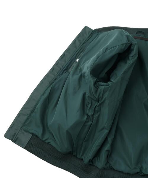 DANKE SCHON(ダンケシェーン)の「DankeSchon/ダンケシェーン/FAUXLEATHER OVERSIZED MA-1(MA-1・メンズ・モスグリーン/ブラック・L/M)」の3枚目の写真