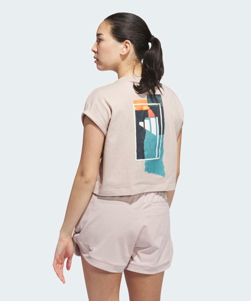 adidas(アディダス)の「ビヨンド ザ コース バックグラフィック Tシャツ【adidas Golf/アディダスゴルフ】(Tシャツ/カットソー・レディース・ブラウン・X-LARGE/MEDIUM/SMALL/XX-LARGE/LARGE)」の2枚目の写真