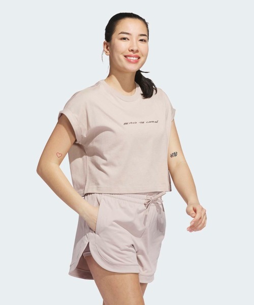 adidas(アディダス)の「ビヨンド ザ コース バックグラフィック Tシャツ【adidas Golf/アディダスゴルフ】(Tシャツ/カットソー・レディース・ブラウン・X-LARGE/MEDIUM/SMALL/XX-LARGE/LARGE)」の3枚目の写真