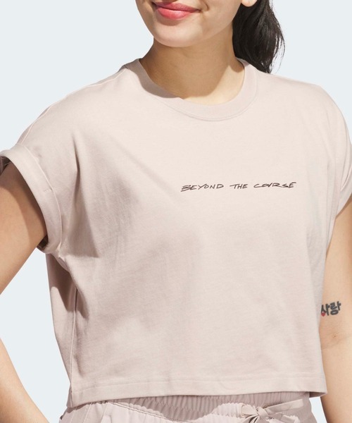 adidas(アディダス)の「ビヨンド ザ コース バックグラフィック Tシャツ【adidas Golf/アディダスゴルフ】(Tシャツ/カットソー・レディース・ブラウン・X-LARGE/MEDIUM/SMALL/XX-LARGE/LARGE)」の4枚目の写真