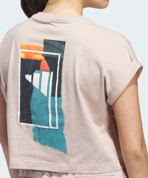 adidas(アディダス)の「ビヨンド ザ コース バックグラフィック Tシャツ【adidas Golf/アディダスゴルフ】(Tシャツ/カットソー・レディース・ブラウン・X-LARGE/MEDIUM/SMALL/XX-LARGE/LARGE)」の5枚目の写真