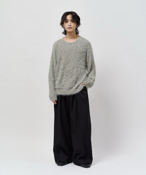 Lui's(ルイス)の「MIXシャギークルーネックニット(ニット/セーター・メンズ・ブラック/グレー/チャコールグレー/ベージュ・M/S)」の22枚目の写真