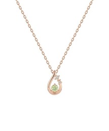 4℃（ヨンドシー）の「【8月誕生石】シルバー ペリドットしずく ネックレス（ネックレス）」