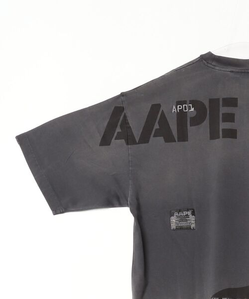 AAPE BY A BATHING APE(エーエイプバイアベイシングエイプ)の「AAPE MAIN TEE(Tシャツ/カットソー・メンズ・オレンジ系その他6/ライトブラック・LARGE/MEDIUM/SMALL/X-LARGE)」の12枚目の写真