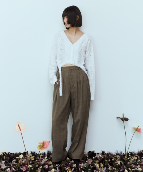 flaeu（フラユ）の「2WAY Lace Garter Blouse（シャツ/ブラウス・レディース・ブラック/ホワイト・FREE）」の8枚目の写真