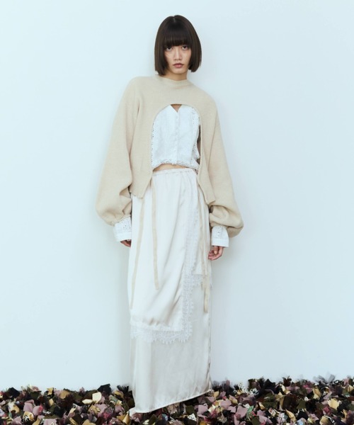 flaeu（フラユ）の「2WAY Lace Garter Blouse（シャツ/ブラウス・レディース・ブラック/ホワイト・FREE）」の18枚目の写真