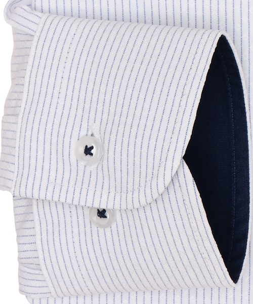 TOKYO SHIRTS(トウキョウシャツ)の「【吸水速乾】【COFREX】 形態安定ノンアイロン ボタンダウン 長袖ビジネスワイシャツ(ビジネスシャツ・メンズ・ブルー・首回り37cm-裄丈80cm/首回り37cm-裄丈84cm/首回り39cm-裄丈80cm/首回り39cm-裄丈84cm/首回り41cm-裄丈82cm/首回り41cm-裄丈86cm/首回り42cm-裄丈82cm/首回り42cm-裄丈86cm/首回り43cm-裄丈82cm/首回り43cm-裄丈86cm)」の3枚目の写真