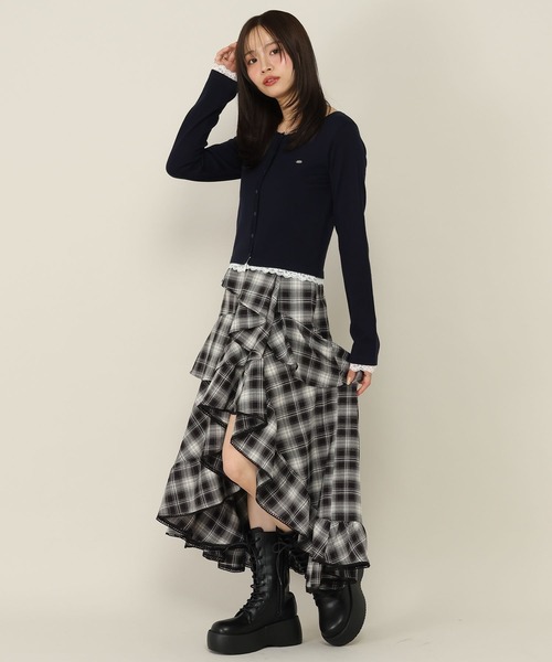 Heather(ヘザー)の「イレヘムボリュームフリルロングスカート 1057359(スカート・レディース・ブラウン系その他/ブラック系その他/ブラック・S/M)」の13枚目の写真