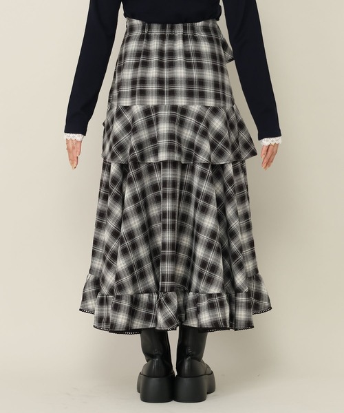 Heather(ヘザー)の「イレヘムボリュームフリルロングスカート 1057359(スカート・レディース・ブラウン系その他/ブラック系その他/ブラック・S/M)」の18枚目の写真