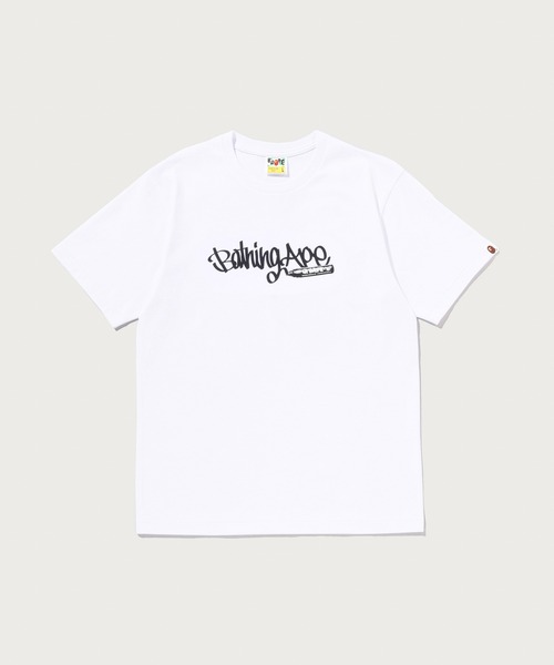 A BATHING APE(アベイシングエイプ)の「BAPE MARKER PEN MOTIF TEE(Tシャツ/カットソー・メンズ・グレー/ホワイト/ネイビー・MEDIUM/X-LARGE/SMALL/LARGE/XX-LARGE)」の1枚目の写真