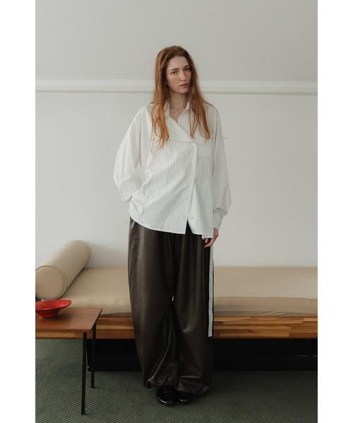tento(テント)の「Vegan Leather Wide-Leg Pants(その他パンツ・レディース・ブラック/ボルドー/ブラウン・38/36)」の19枚目の写真