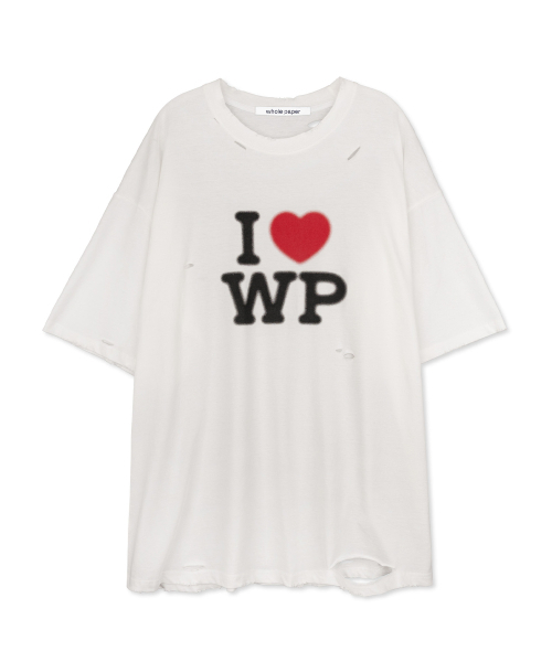 WHOLE PAPER(ホールペーパー)の「I LOVE WP デミジTシャツ (オフホワイト)(Tシャツ/カットソー・レディース・ホワイト・FREE)」の6枚目の写真
