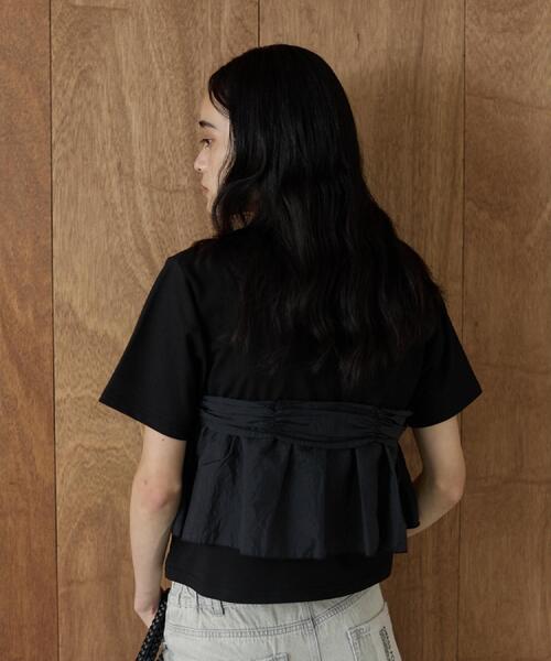 GALLEST(ギャレスト)の「ツイストドッキングTシャツ(Tシャツ/カットソー・レディース・ブラック/チャコールグレー・38)」の7枚目の写真