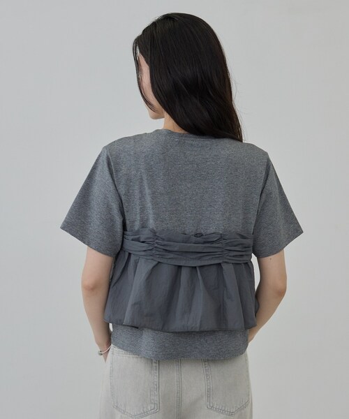 GALLEST(ギャレスト)の「ツイストドッキングTシャツ(Tシャツ/カットソー・レディース・ブラック/チャコールグレー・38)」の13枚目の写真