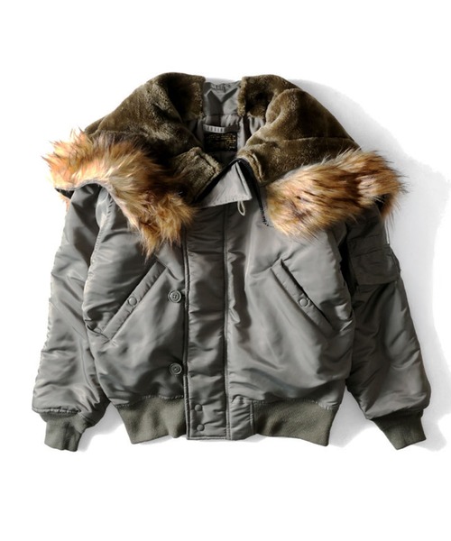 HOUSTON(ヒューストン)の「HOUSTON ヒューストン HEAVY NYLON TWILL FLIGHT JACKET / ヘビーナイロン エヌツービー フライトジャケット(ブルゾン・メンズ・ブラック/ネイビー/セージグリーン・M/L/XL)」の1枚目の写真