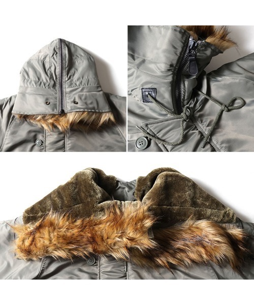 HOUSTON(ヒューストン)の「HOUSTON ヒューストン HEAVY NYLON TWILL FLIGHT JACKET / ヘビーナイロン エヌツービー フライトジャケット(ブルゾン・メンズ・ブラック/ネイビー/セージグリーン・M/L/XL)」の10枚目の写真