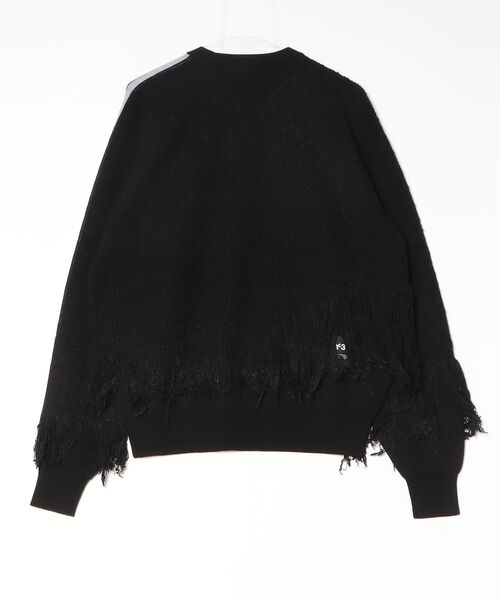 Y-3(ワイスリー)の「Y-3 KNITTED 3 STRIPES FRINGY SWEATER(ニット/セーター・メンズ・ブラック・X-LARGE/XX-LARGE/XX-SMALL/X-SMALL/SMALL/MEDIUM/LARGE)」の5枚目の写真