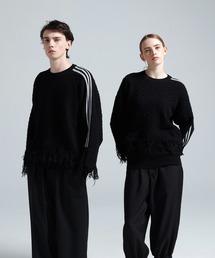 Y-3 | Y-3 KNITTED 3 STRIPES FRINGY SWEATER(ニット/セーター)