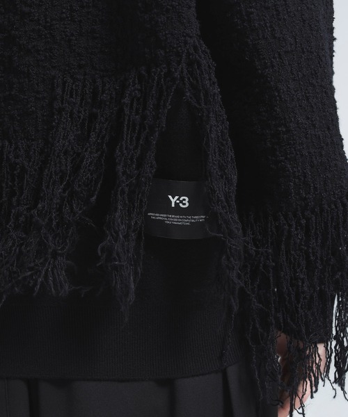 Y-3(ワイスリー)の「Y-3 KNITTED 3 STRIPES FRINGY SWEATER(ニット/セーター・メンズ・ブラック・X-LARGE/XX-LARGE/XX-SMALL/X-SMALL/SMALL/MEDIUM/LARGE)」の3枚目の写真