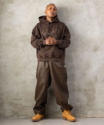 FUBU（ フブ）の「FUBU フブ M’S FAUX LEATHER PATCH HOODIE/フェイクレザーパッチフーディー（パーカー）」