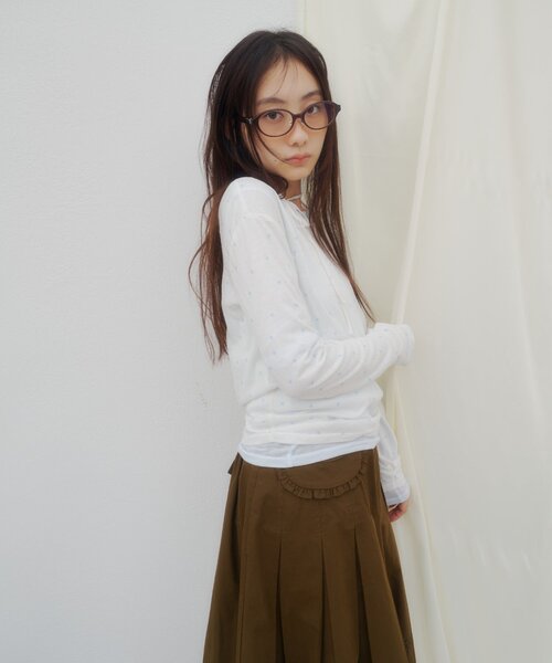 DISCOAT(ディスコート)の「【umm.】柄アソートチョーカープルオーバー(Tシャツ/カットソー・レディース・サックスブルー/オフホワイト/グレー/パープル・FREE)」の10枚目の写真