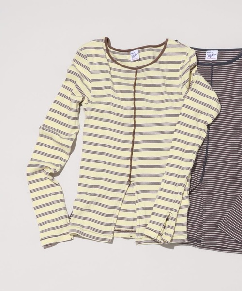 Robert P.Miller（ロバート ピー ミラー）の「[WEB限定]【miller】Prib Slit PO（Tシャツ/カットソー・レディース・ブラウン系その他/ブラック/イエロー/ブルー・FREE）」の4枚目の写真