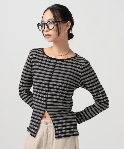 Robert P.Miller（ロバート ピー ミラー）の「[WEB限定]【miller】Prib Slit PO（Tシャツ/カットソー・レディース・ブラウン系その他/ブラック/イエロー/ブルー・FREE）」の2枚目の写真