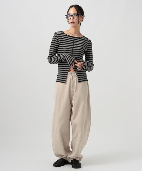 Robert P.Miller（ロバート ピー ミラー）の「[WEB限定]【miller】Prib Slit PO（Tシャツ/カットソー・レディース・ブラウン系その他/ブラック/イエロー/ブルー・FREE）」の17枚目の写真