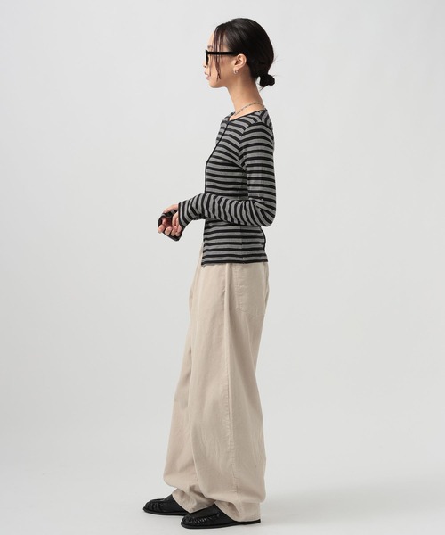 Robert P.Miller（ロバート ピー ミラー）の「[WEB限定]【miller】Prib Slit PO（Tシャツ/カットソー・レディース・ブラウン系その他/ブラック/イエロー/ブルー・FREE）」の19枚目の写真