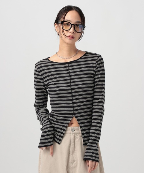 Robert P.Miller（ロバート ピー ミラー）の「[WEB限定]【miller】Prib Slit PO（Tシャツ/カットソー・レディース・ブラウン系その他/ブラック/イエロー/ブルー・FREE）」の21枚目の写真