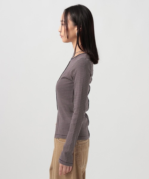 Robert P.Miller（ロバート ピー ミラー）の「[WEB限定]【miller】Prib Slit PO（Tシャツ/カットソー・レディース・ブラウン系その他/ブラック/イエロー/ブルー・FREE）」の5枚目の写真